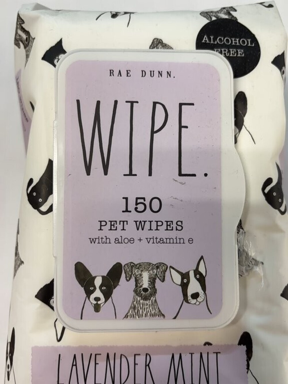Rae Dunn Lavender Mint Pet Wipes with Aloe and Vitamin E